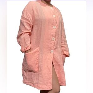 Zara dress,oversized color durazno, size M